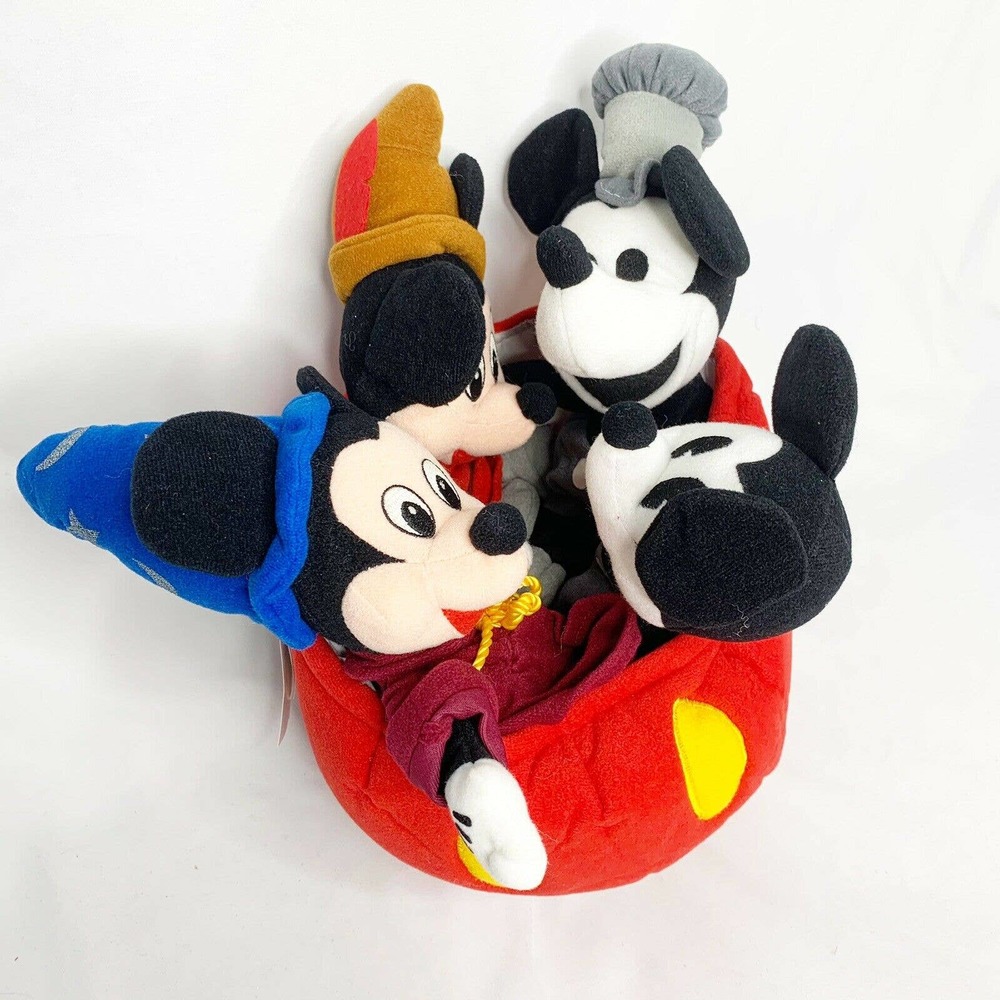 Vtg Disney Mickey 70th Bean Bag Plush Set